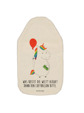 Mr. & Mrs. Panda Wärmflasche Einhorn Luftballon mit Spruch in Weiß