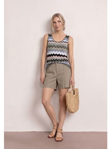 Street One High Waist Bermuda im Casual Fit in Dark Beige