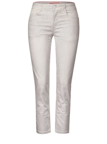 Street One Slim Fit Jeans mit Streifen in Beige