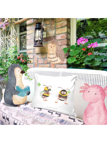 Mr. & Mrs. Panda Sofakissen Hummeln Kleeblatt ohne Spruch in Weiß