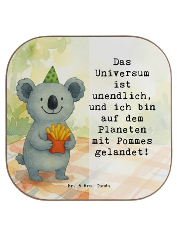 Mr. & Mrs. Panda Coaster Koala Pommes Design mit Spruch in Weiß