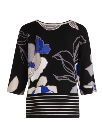 Betty Barclay Feinstrickpullover mit Blumenprint in Schwarz/Blau