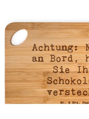 Mr. & Mrs. Panda Schneidebrett Spruch Nichte Schokolade mit Spruch in Braun