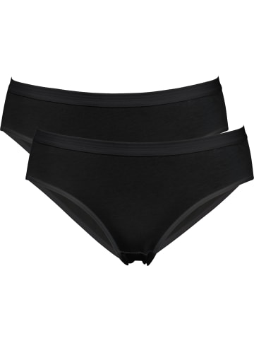 Erwin Müller Baumwolle, Single-Jersey Slip 2er-Pack in schwarz