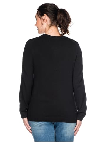 sheego Pullover in schwarz