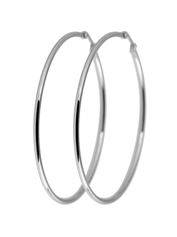 Adeliás Damen Ohrringe – Creole aus Edelstahl in silber