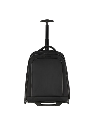 Dermata 2 Rollen Rucksacktrolley 47.5 cm Laptopfach in schwarz