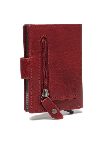 The Chesterfield Brand Prague Kreditkartenetui RFID Schutz Leder 7 cm rot