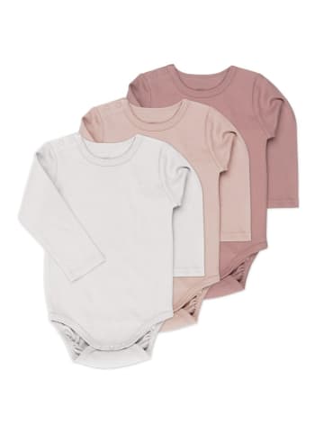 LaLoona Body-Sparset Langarm inkl. Kleiderbügel - in rosa,grau