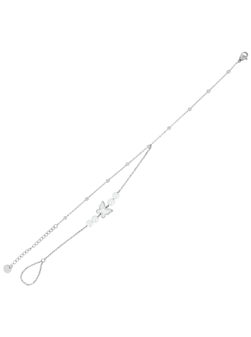 Adeliás Damen Fußkettchen – aus Edelstahl in silber