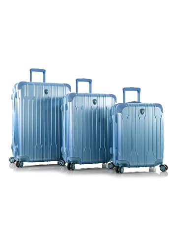 Heys Xtrak 4 Rollen Kofferset 3-teilig mit Dehnfalte icy blue