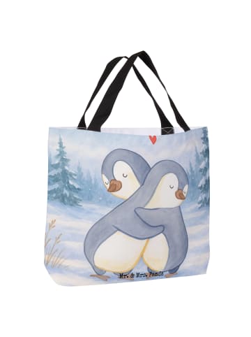 Mr. & Mrs. Panda Badetasche Pinguine Kuscheln Design ohne Spruch in Weiß