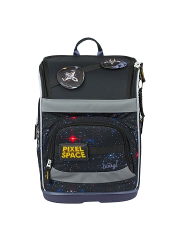 BAAGL Schulranzen Zippy plus in Schwarz Pixel Space - 28x37x20cm