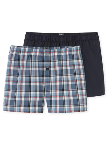 Schiesser Web-Boxershorts 2er Pack in Blau