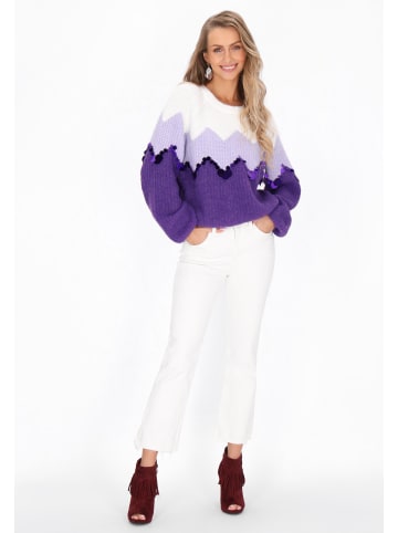 IZIA Women Sweater in offwhite  light lilac