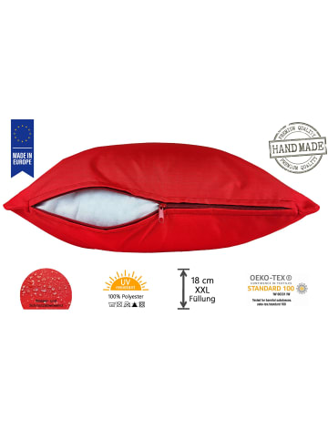 JACK Outdoor Dekokissen 45x45cm inkl. XXL Füllung in Rot