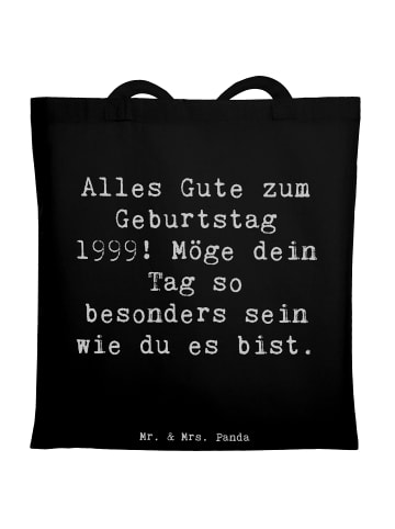 Mr. & Mrs. Panda Tragetasche Spruch 1999 Geburtstag mit Spruch in Schwarz