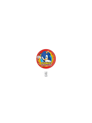 Sonic Sega Pappteller 20 cm – 8er-Set, FSC