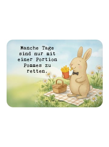 Mr. & Mrs. Panda Magnet Hase Pommes Design mit Spruch in Weiß