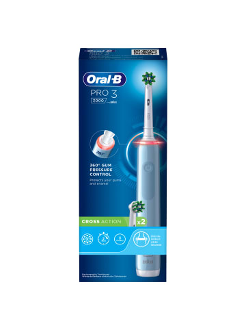 Oral-B Elektrische Zahnbürste "Pro 3 - Cross Action" in Blau