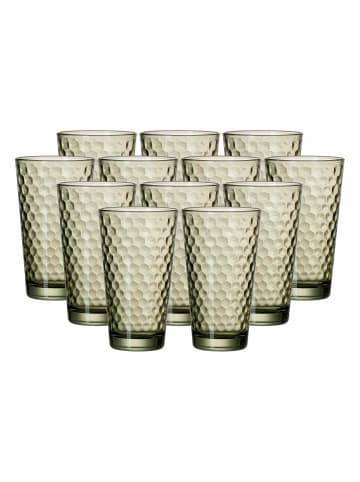 Ritzenhoff & Breker 12er Set Longdrinkgläser Favo 400 ml in Oliv