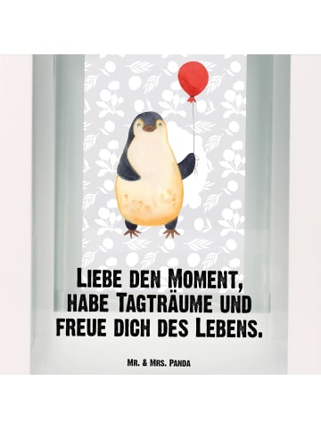 Mr. & Mrs. Panda Kerzenhalter Pinguin Luftballon mit Spruch in Transparent