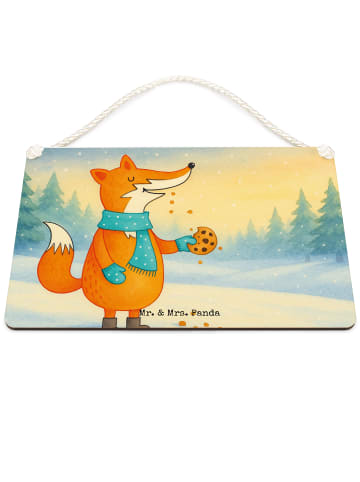 Mr. & Mrs. Panda Schild Fuchs Keks Design ohne Spruch in Weiß
