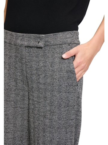 BETTY & CO Stoffhose mit Lurexfaden in Schwarz/Grau