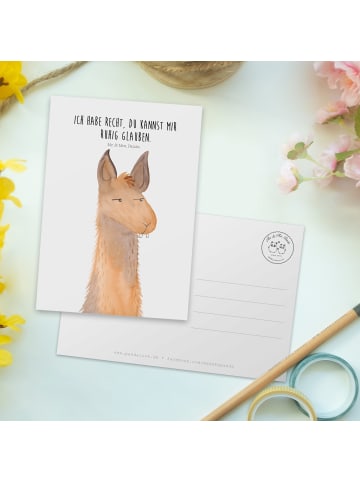 Mr. & Mrs. Panda Fotokarte Lamakopf Genervt mit Spruch in Weiß