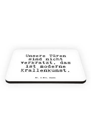 Mr. & Mrs. Panda Magnet Unsere Türen sind nicht... mit Spruch in Weiß