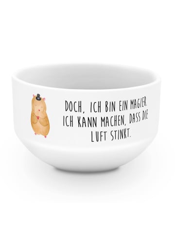 Mr. & Mrs. Panda Obstschale Hamster Hut mit Spruch in Weiß