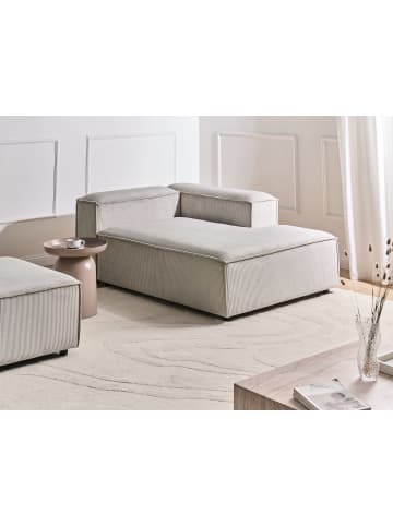 Beliani Chaiselongue ARDAL in Beige/Schwarz - (W) 119 x (H) 68 x (L) 180 cm linksseitig