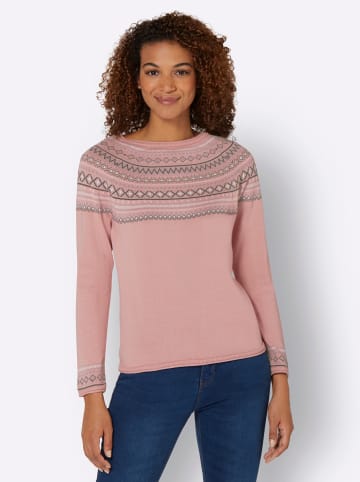 WITT WEIDEN Norwegerpullover in rosé-gemustert