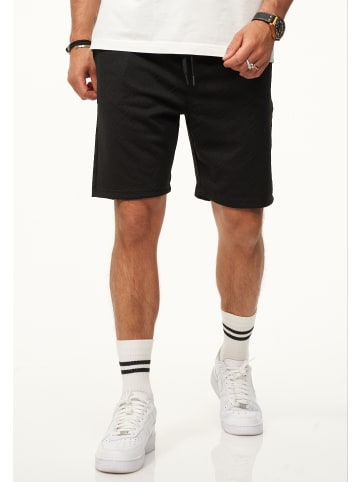 CARISMA Shorts - für Herren mit elastischem Bund & Kordelzug im Strukturmuster Kurze Hose Bermuda Regular-Fit in Black