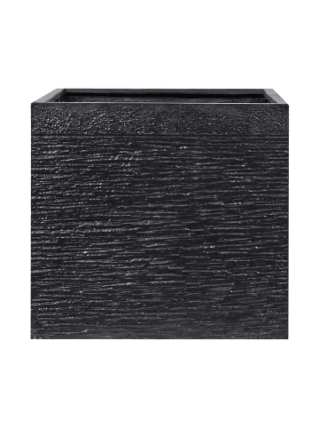 Beliani Outdoor Blumentopf PAROS in Schwarz - (W) 50 x (H) 46 x (L) 50 cm