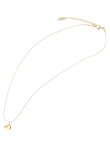 Adeliás Damen Halskette mit Anhänger – Herz aus Edelstahl in gold