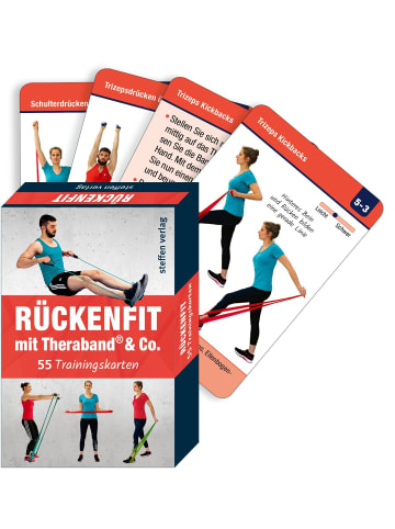 Steffen Klein Trainingskarten: Rückenfit mit TheraBand® & Co. | 55 Trainingskarten