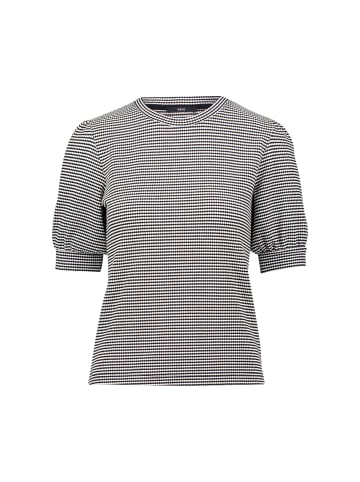 Zero  Strukturshirt mit kurzen Puffärmeln in BlackCream