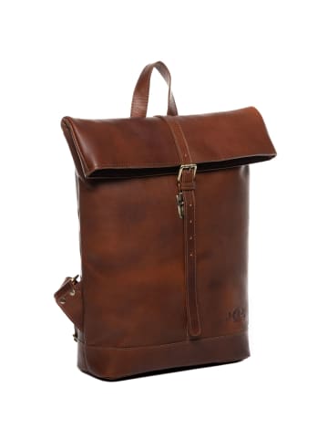 SID & VAIN Leder-Rucksack »JAY« in braun