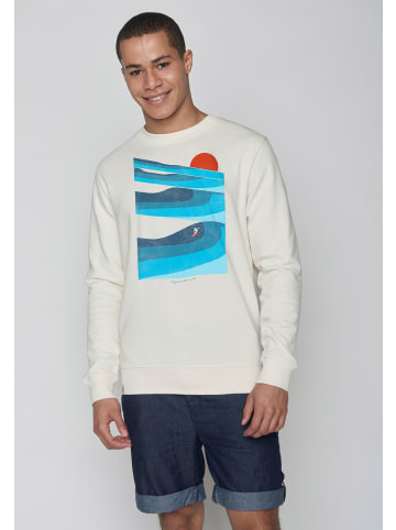GreenBomb Sweatshirt Nature Perfect Waves in Creme Weiß
