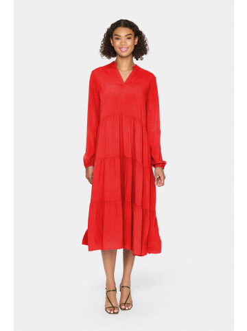 SAINT TROPEZ Kleid EdaSZ Lockere Passform in Flame Scarlet