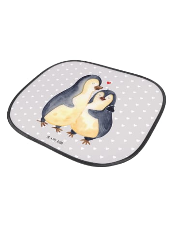 Mr. & Mrs. Panda Sonnenschutz Auto Pinguine Einschlafen ohne Spruch in Grau Pastell