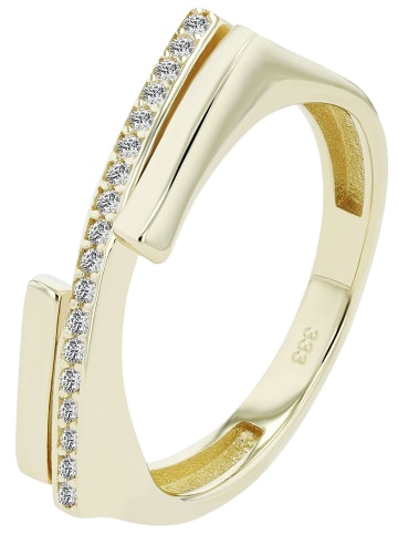 Adeliás Damen Ring aus 333 Gold mit Zirkonia in gold