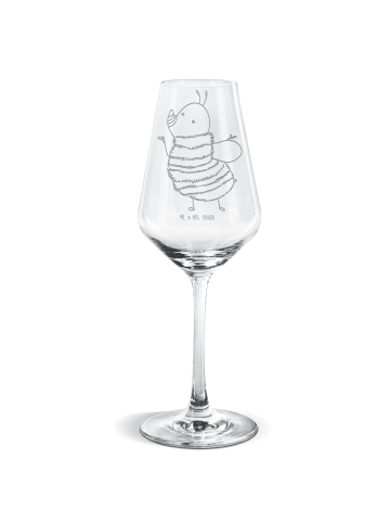 Mr. & Mrs. Panda Glas mit Gravur Hummel flauschig ohne Spruch in Transparent