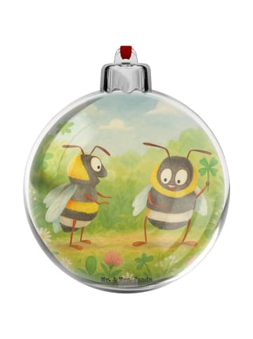 Mr. & Mrs. Panda Weihnachtskugel Hummeln Kleeblatt Design ohne S... in Weiß