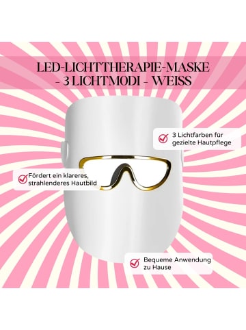 ErthSkin LED-Lichttherapie-Maske mit 3 Farbmodi – Weiß