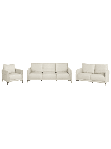 Beliani 3-tlg Sitzgruppe CILENS in Beige/Silber