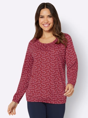 Sieh an! Langarm-Shirt in kirsche-koralle-bedruckt