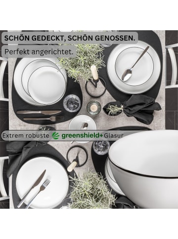 Sänger Müslischalen Marlo Black Rim - 6 teilig aus Porzellan