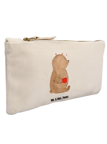 Mr. & Mrs. Panda Schminktasche Bär Kaffee ohne Spruch in Weiß